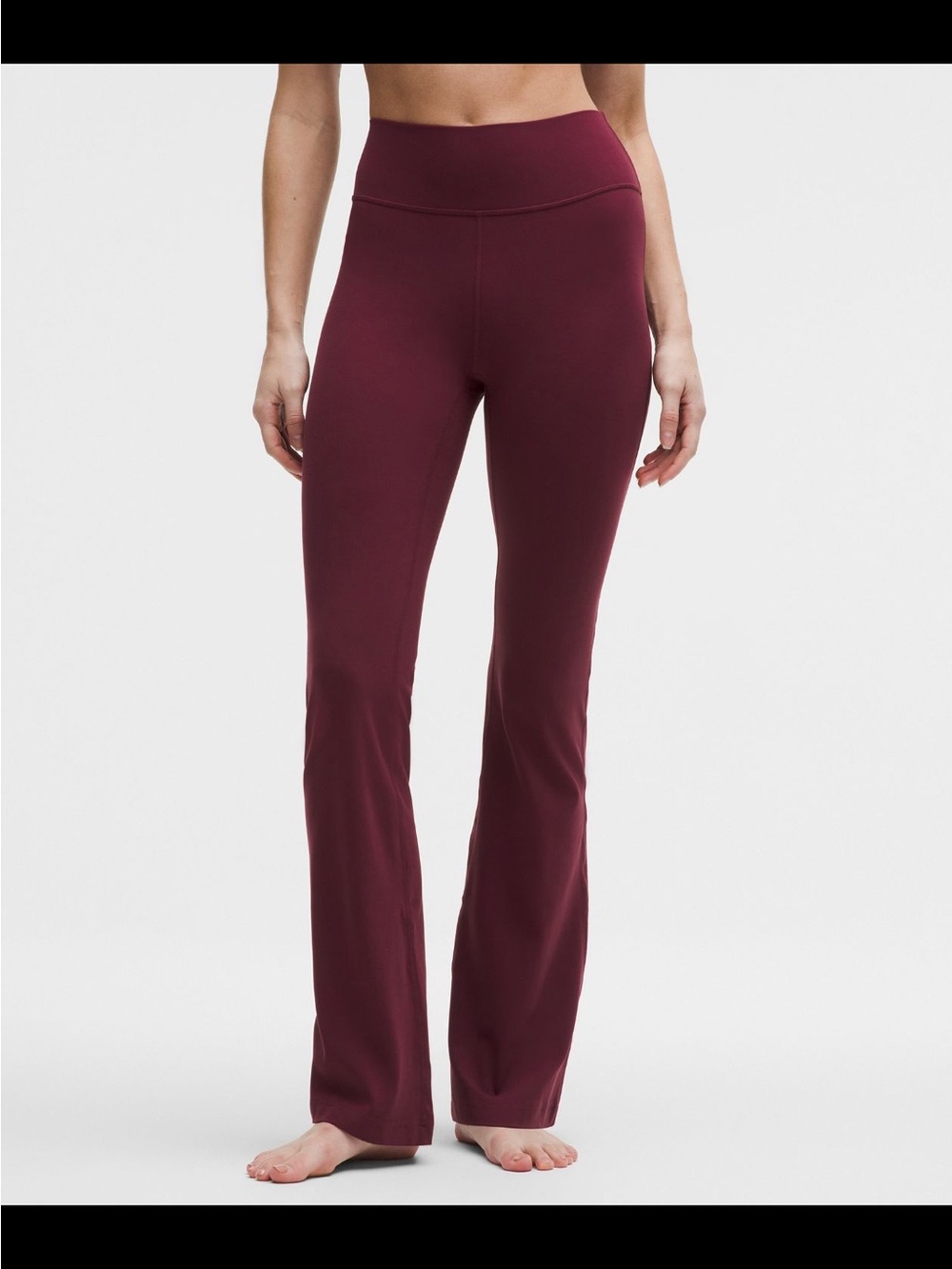 Lululemon High-Waist Flared Leg Yoga Pants - Deep Wine size 6